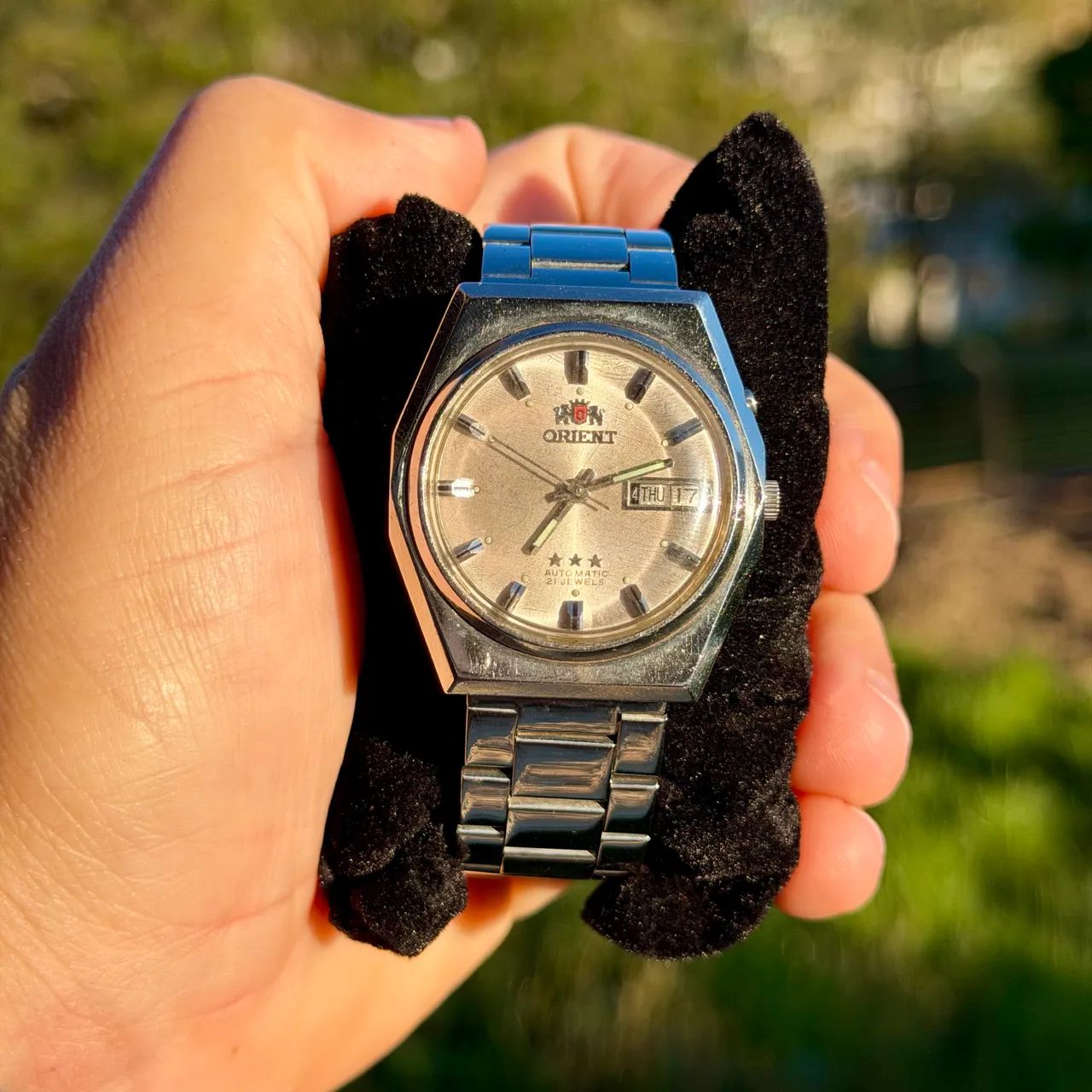 Relógio Orient 3 Estrelas Automatico Vintage Branco - Foto 2