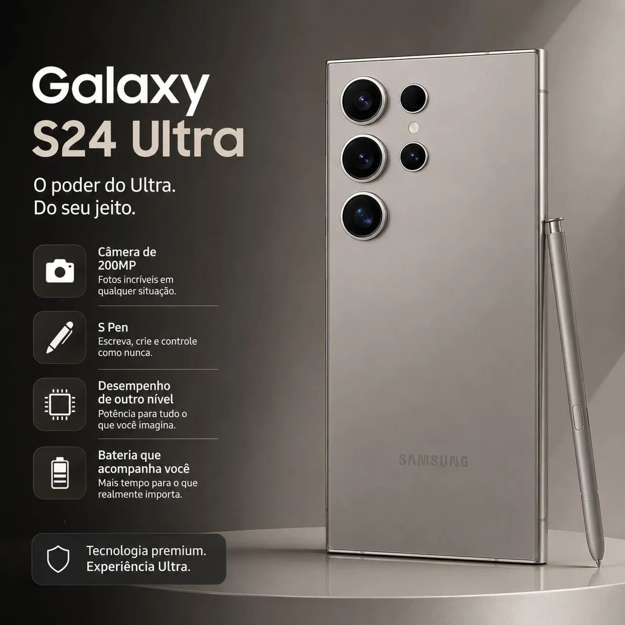 Samsung Galaxy s24 Ultra 5g 12/512gb - Celulares e Smartphones