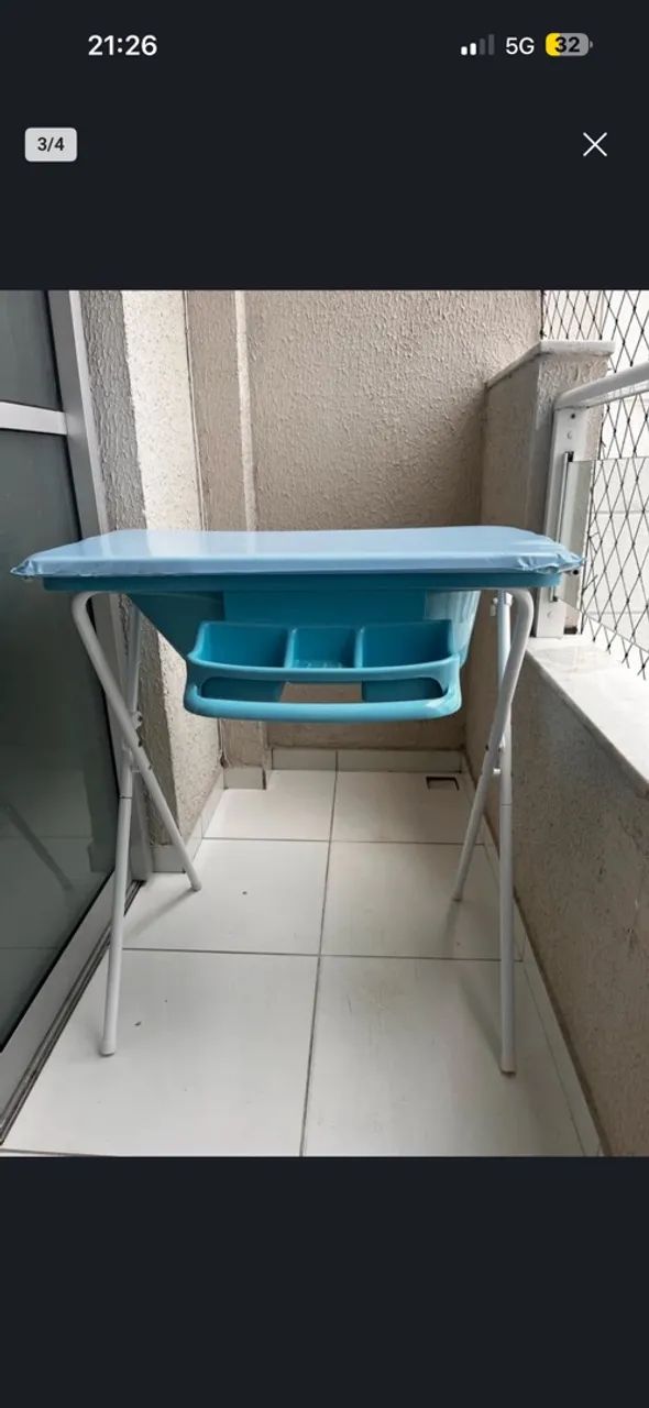 Banheira de bebê com trocador 