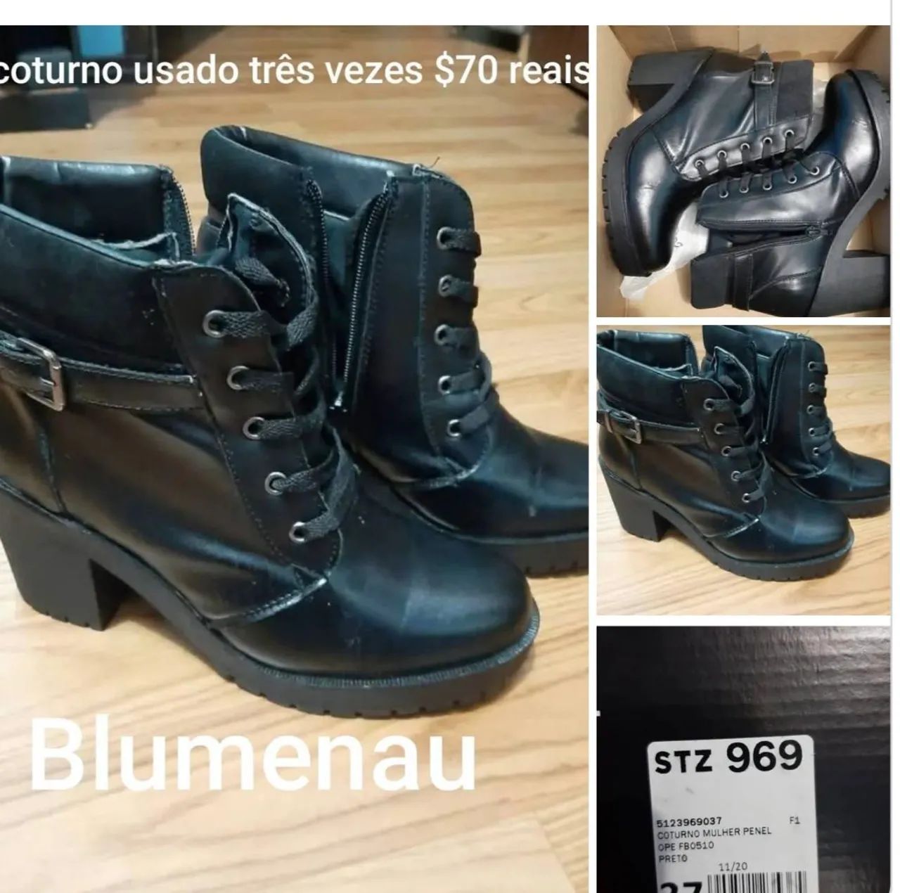 Coturno feminino 