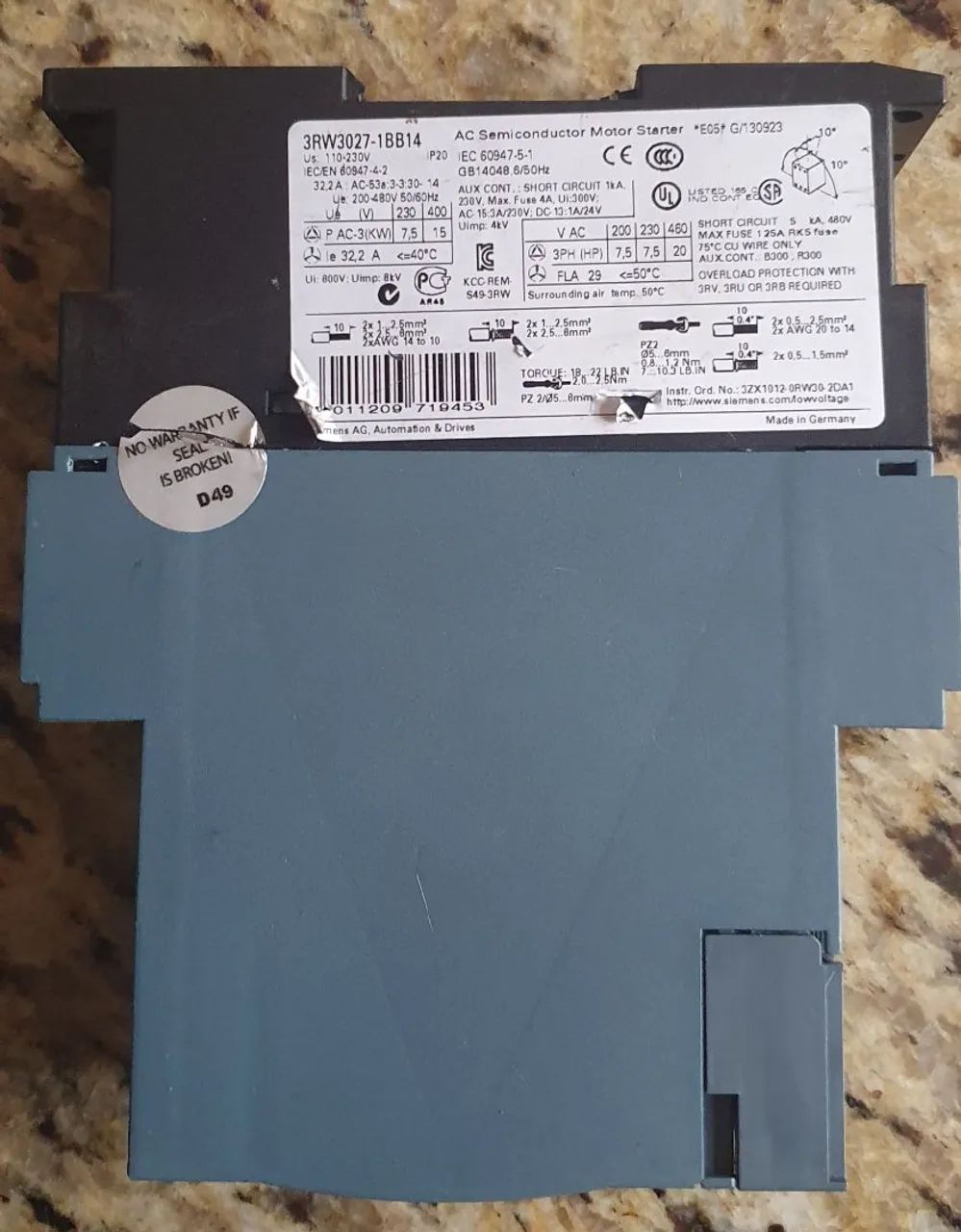 Soft Starter Siemens Sirius 3RW3027-1BB14 - Foto 3