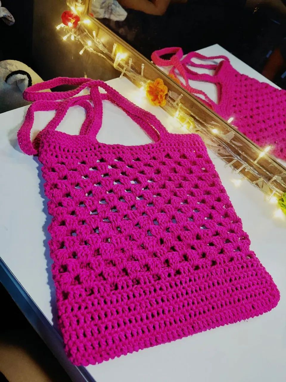 Bolsa Praiana de crochê  - Foto 2