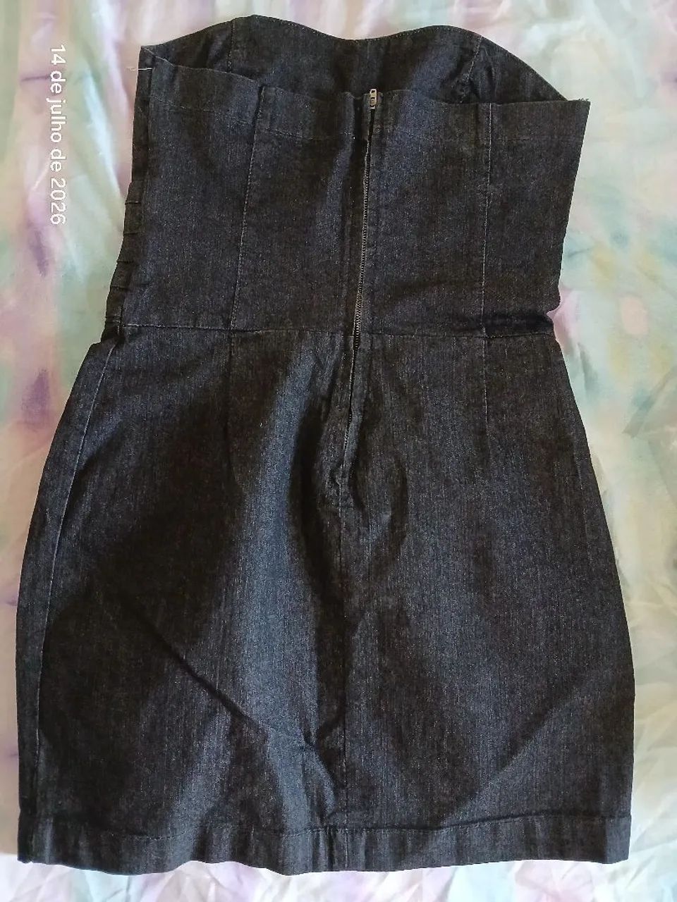 Vestido jeans tomara que caia Tam. 44 Marca: Pool - Foto 4