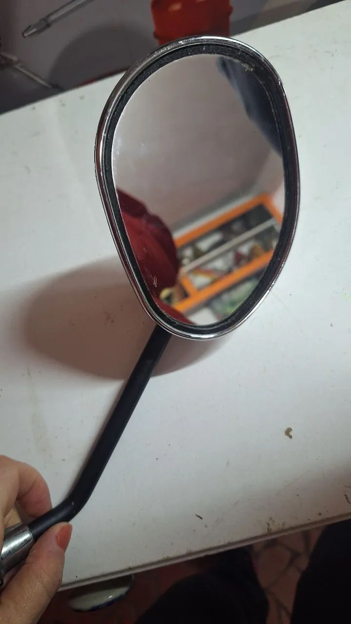Retrovisor de moto cromada - Foto 3
