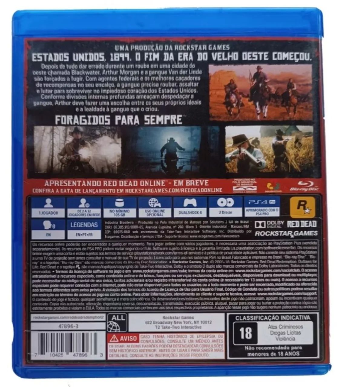 DVD Read Dead Redemption 2 PS4 - Foto 3