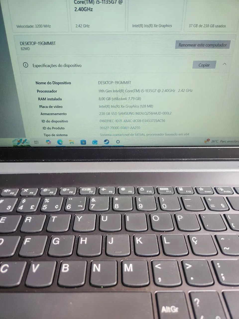 Vendo ou troco botebook por iphone ou celular bom - Foto 3