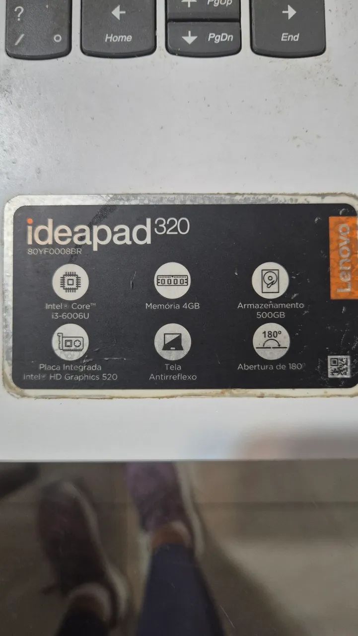 Notebook idepad 320 Lenovo branco - Foto 3