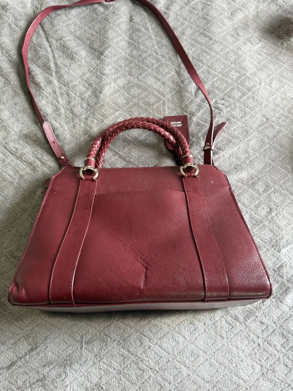 Bolsa Arezzo Couro - Bordô - Foto 2