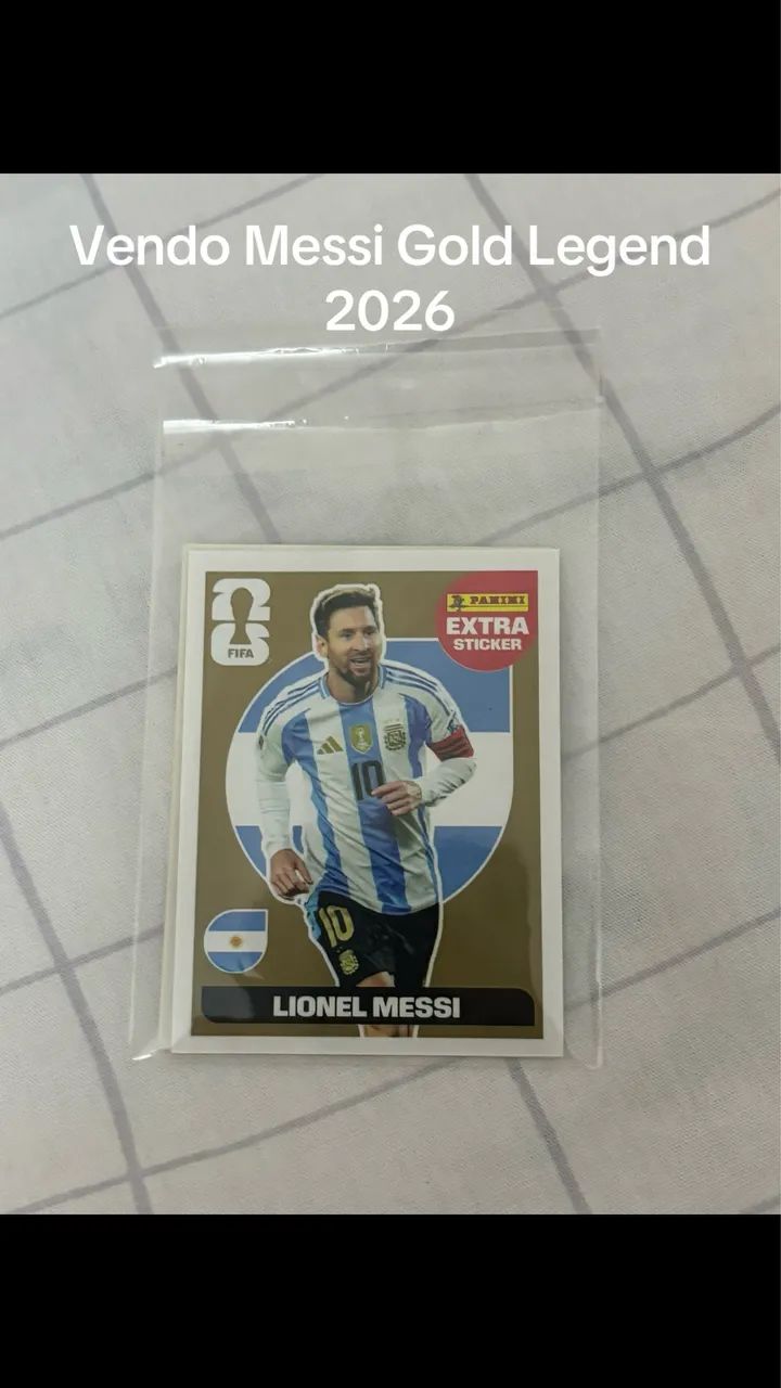 Figurinha Legend Messi Dourada Gold 2026 
