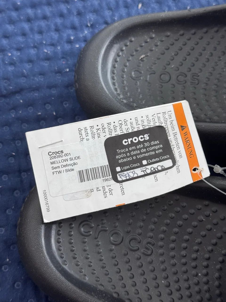 Crocs mellow slide preto  - Foto 3