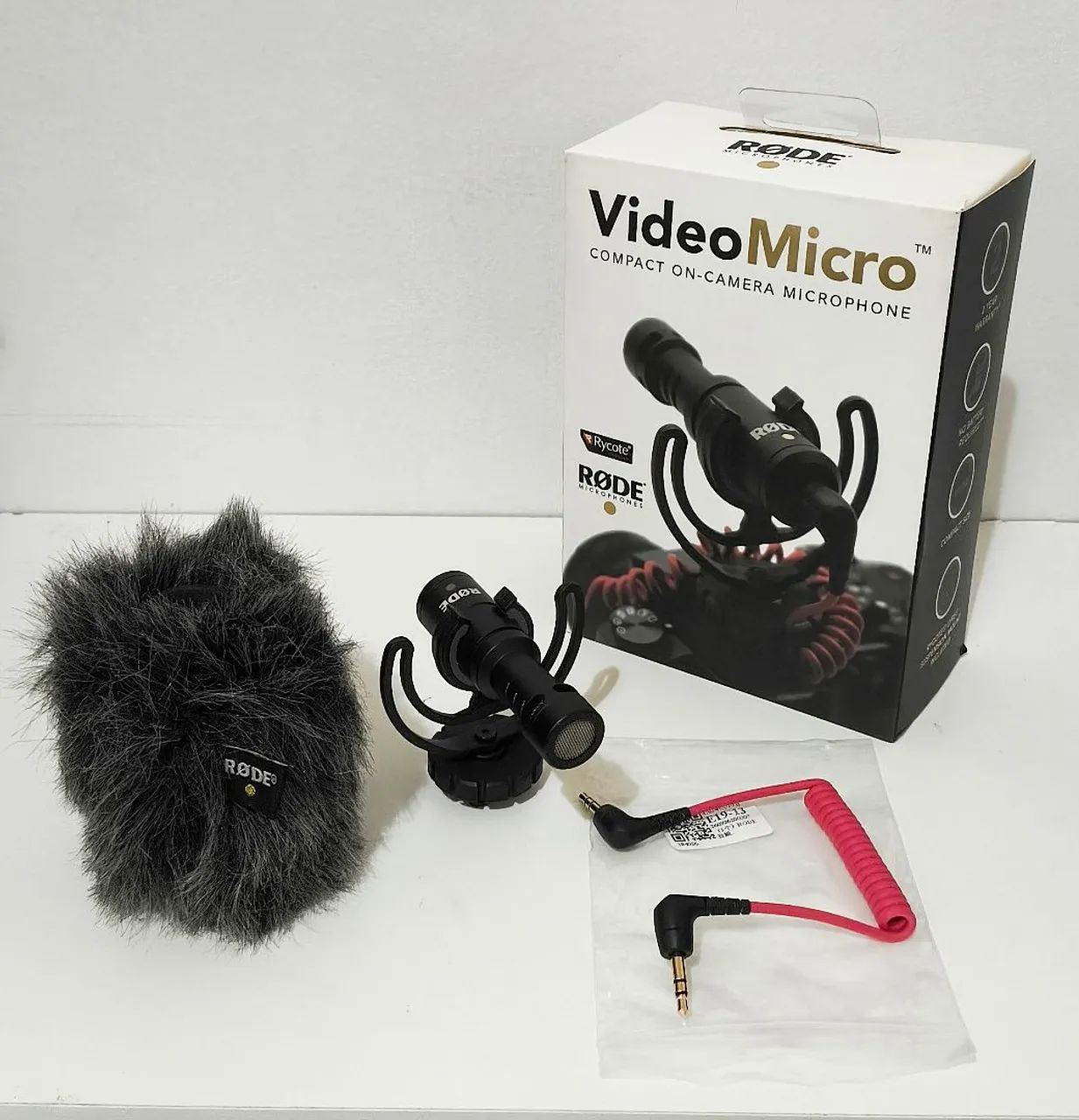 Microfone Rode VideoMicro completo e excelente 