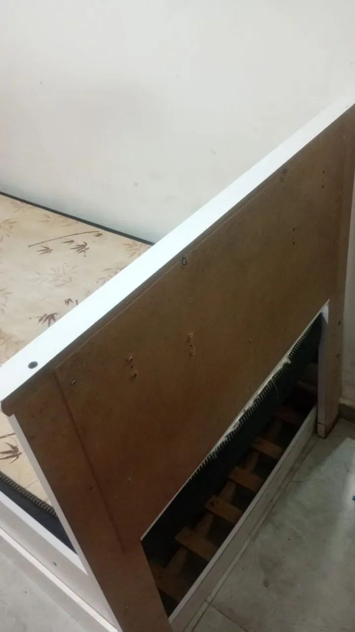 Cama dupla com auxiliar branca semi nova - Foto 4