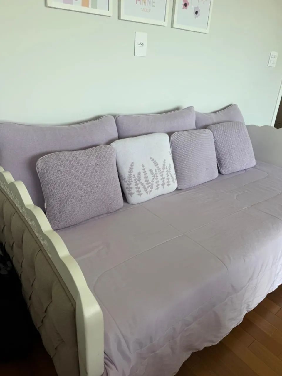 Cama Babá /Sofá Provençal Versailles Linho Cru - Timber