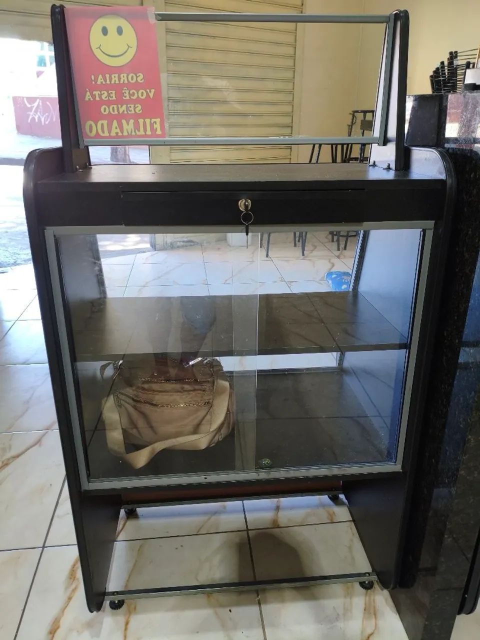 Balcão Vitrine Caixa Preto Toop , Com Gaveta - Foto 3