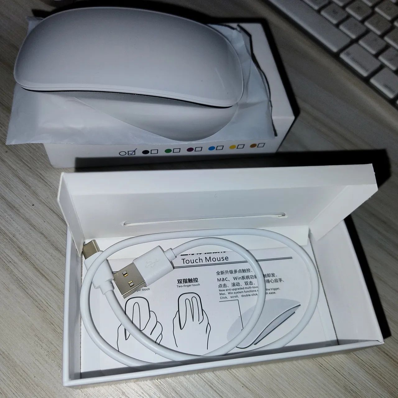 Touch Mouse Sem Fio Bluetooth Na Caixa | Estilo Apple Magic Mouse - Foto 3