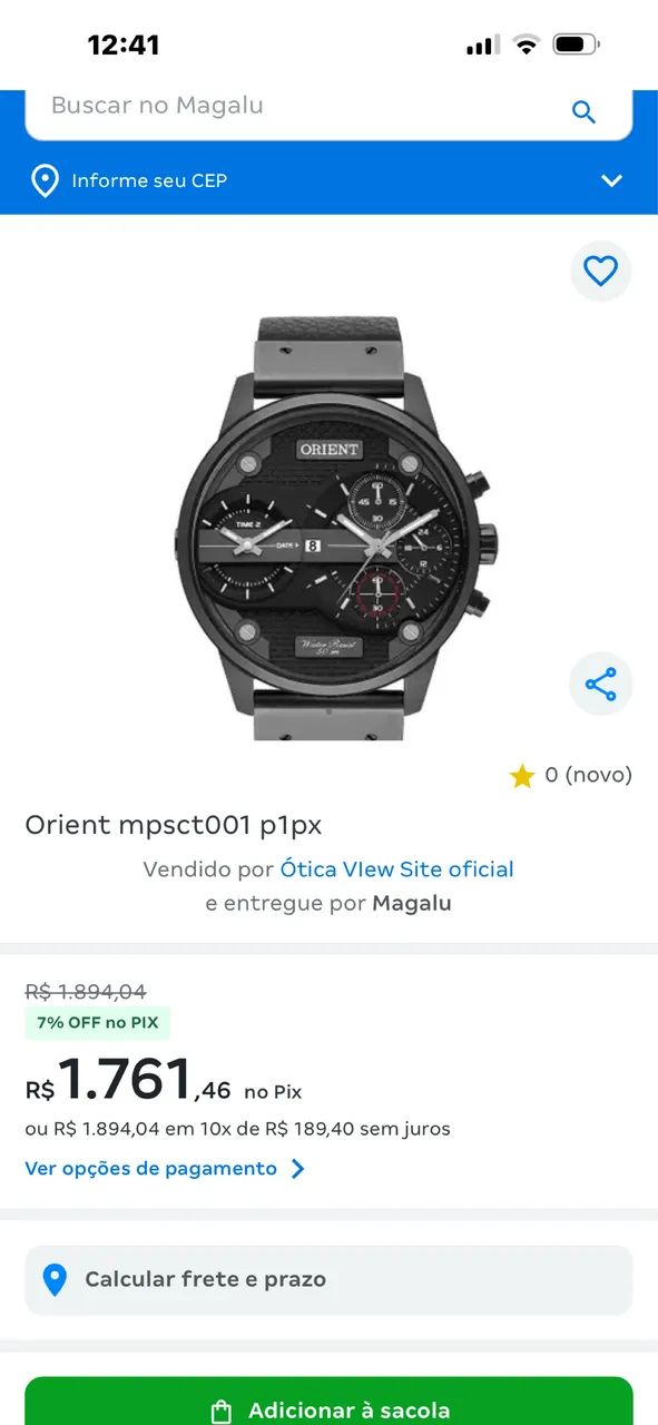 Relógio orient masculino pulseira couro  - Foto 4