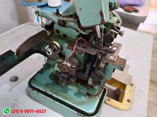 Overlock Semi Industrial Chinesinha Modelo STAR GN1-6 Completa com mesa e Motor - Foto 5