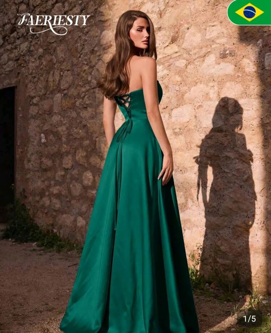 Vestido baile verde esmeralda  - Foto 5