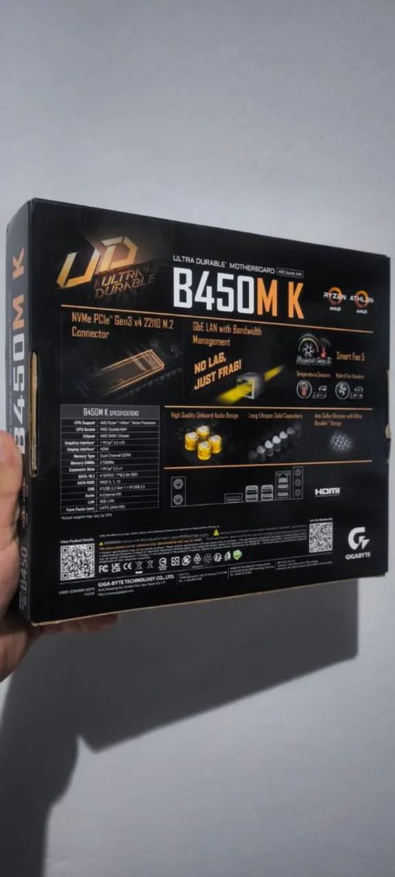 Placa mãe am4 gigabyte B450 - Foto 2