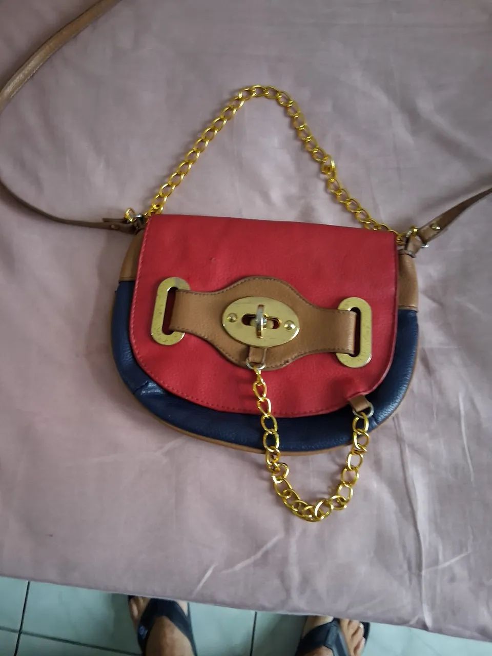 Bolsa couro legítimo 