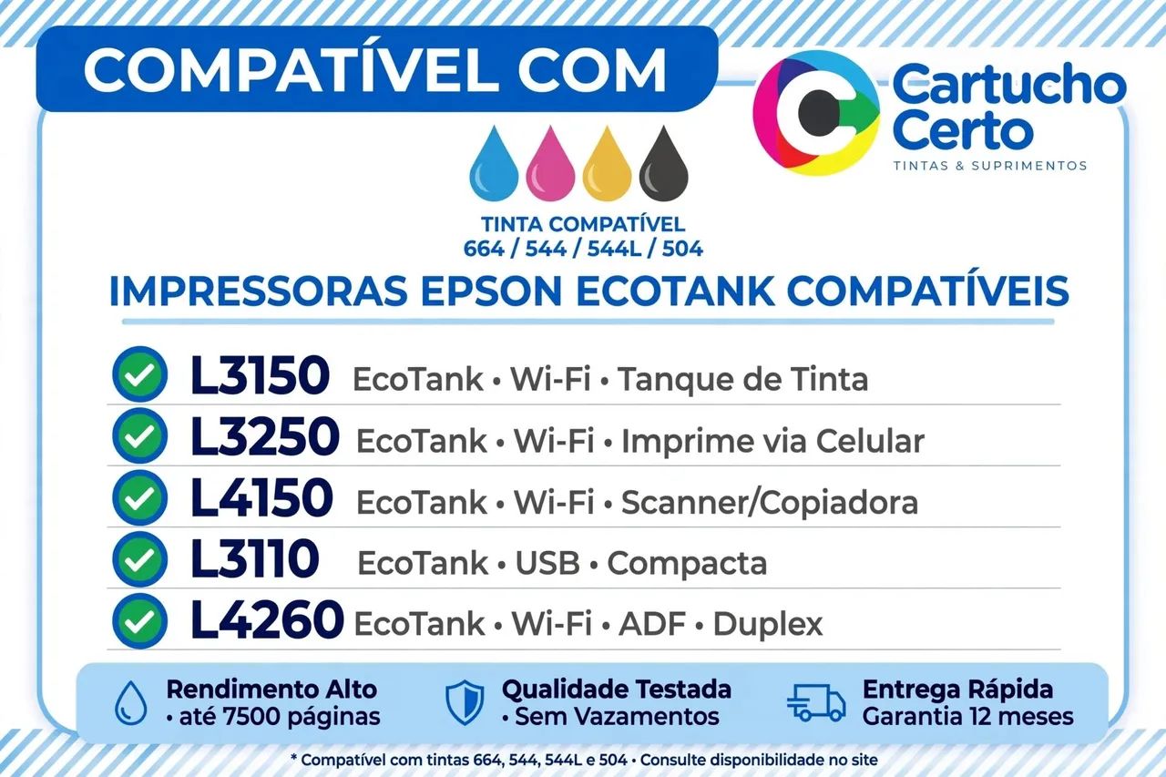 TINTA COMPATÍVEL EPSON - Foto 4