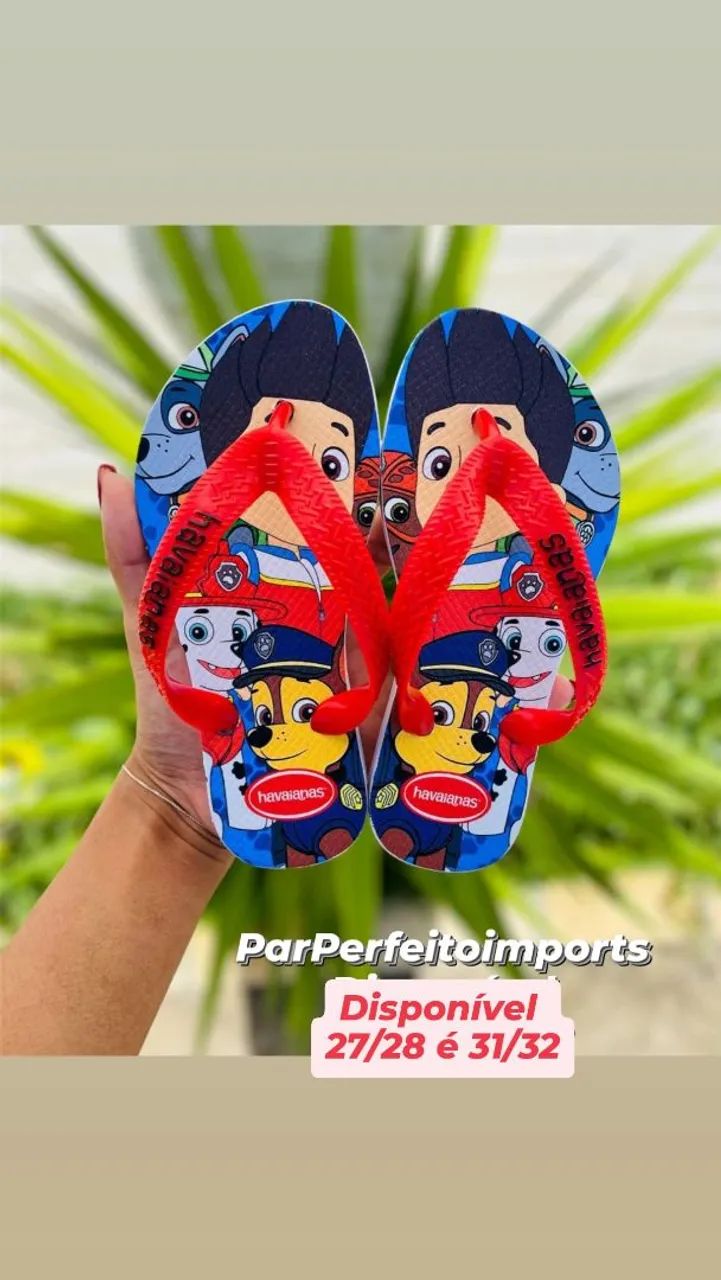 Havaiana infantis Masculino é Feminina  - Foto 4