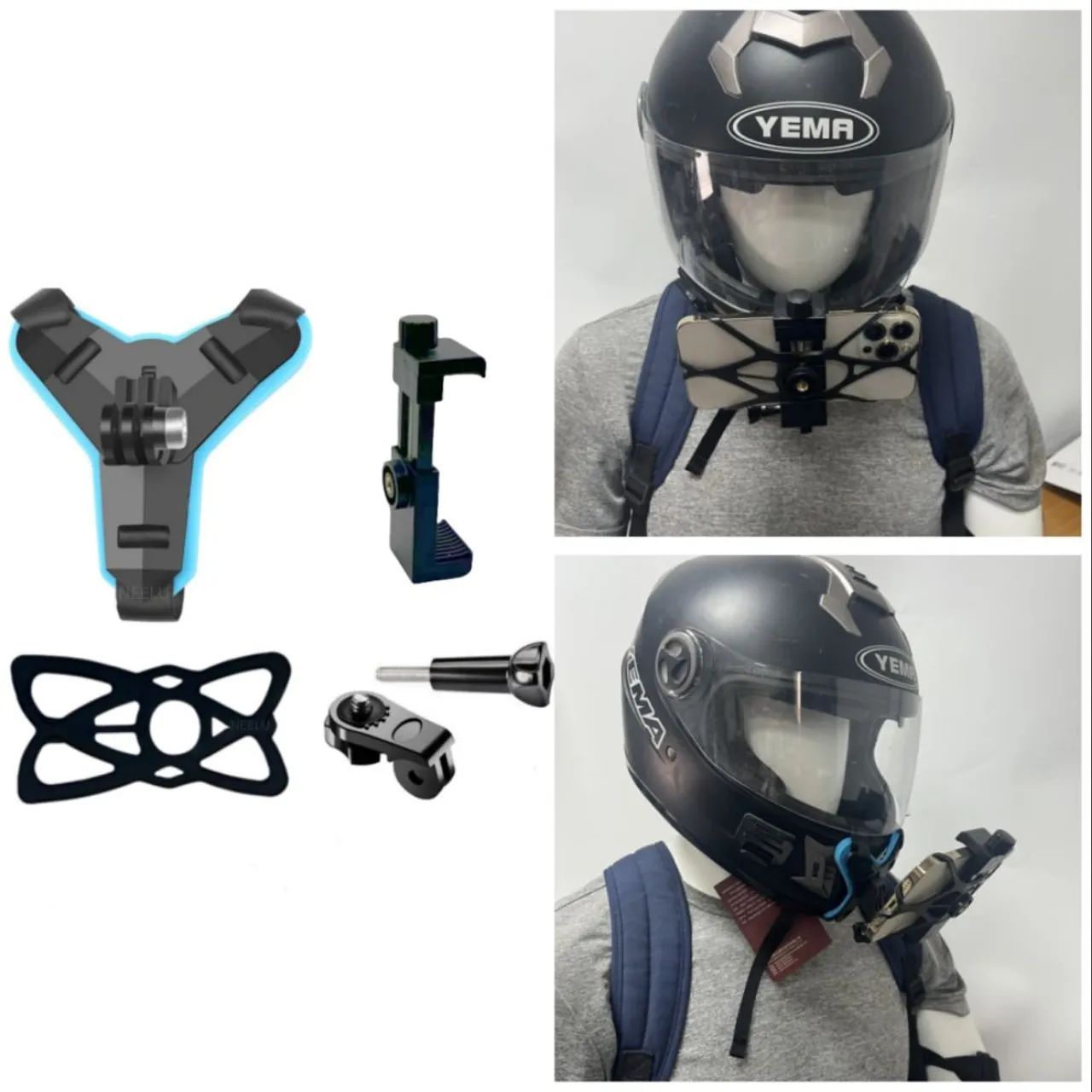 Suporte capacete para celular / camera - Foto 2