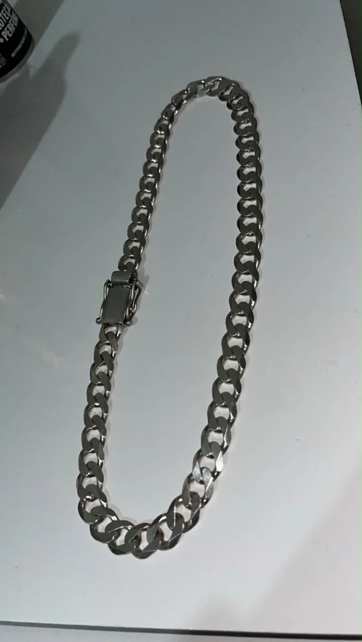 Cordão Masculino Grosso De Prata Maciço 87g - Foto 2