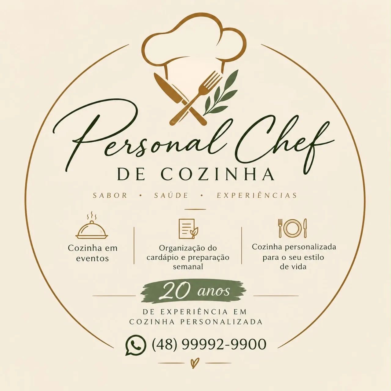 Personal Chef para eventos e preparação semanal !