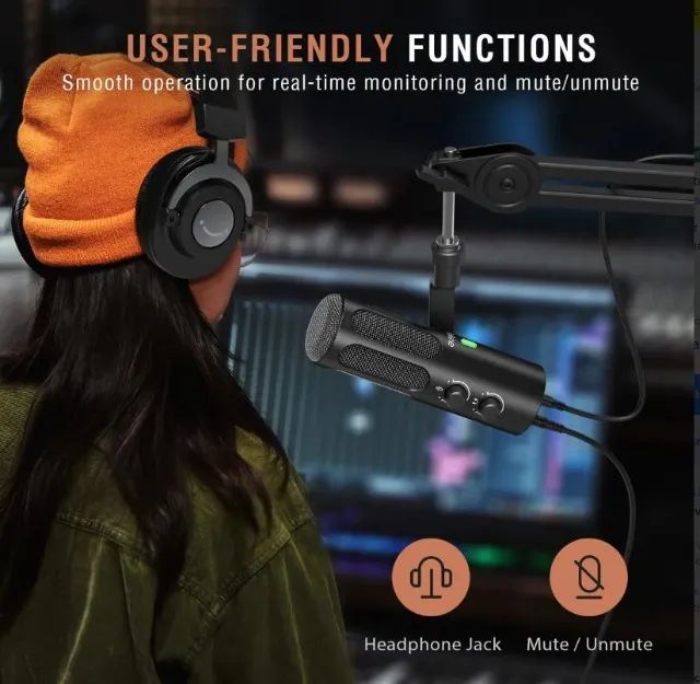 Microfone gamer da marca Fifine, modelo Tank 3 - NOVO. - Foto 3