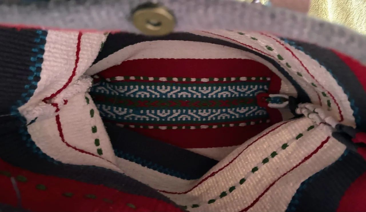 Bolsa de linha, grande , artesanal - Foto 2