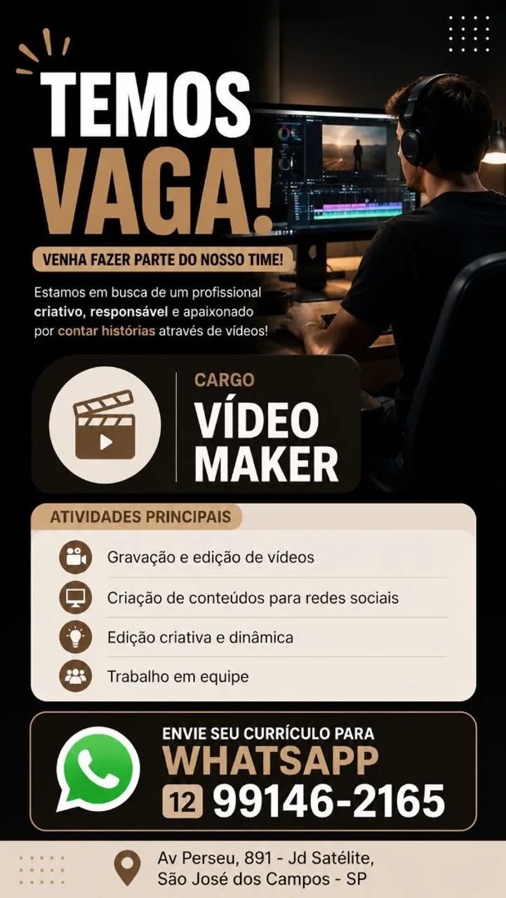 OPORTUNIDADE DE EMPREGO 
