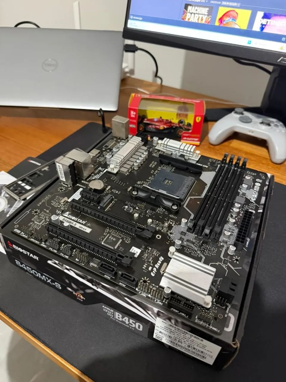 Placa Mãe Biostar B450MX-S AM4 DDR4 mATX