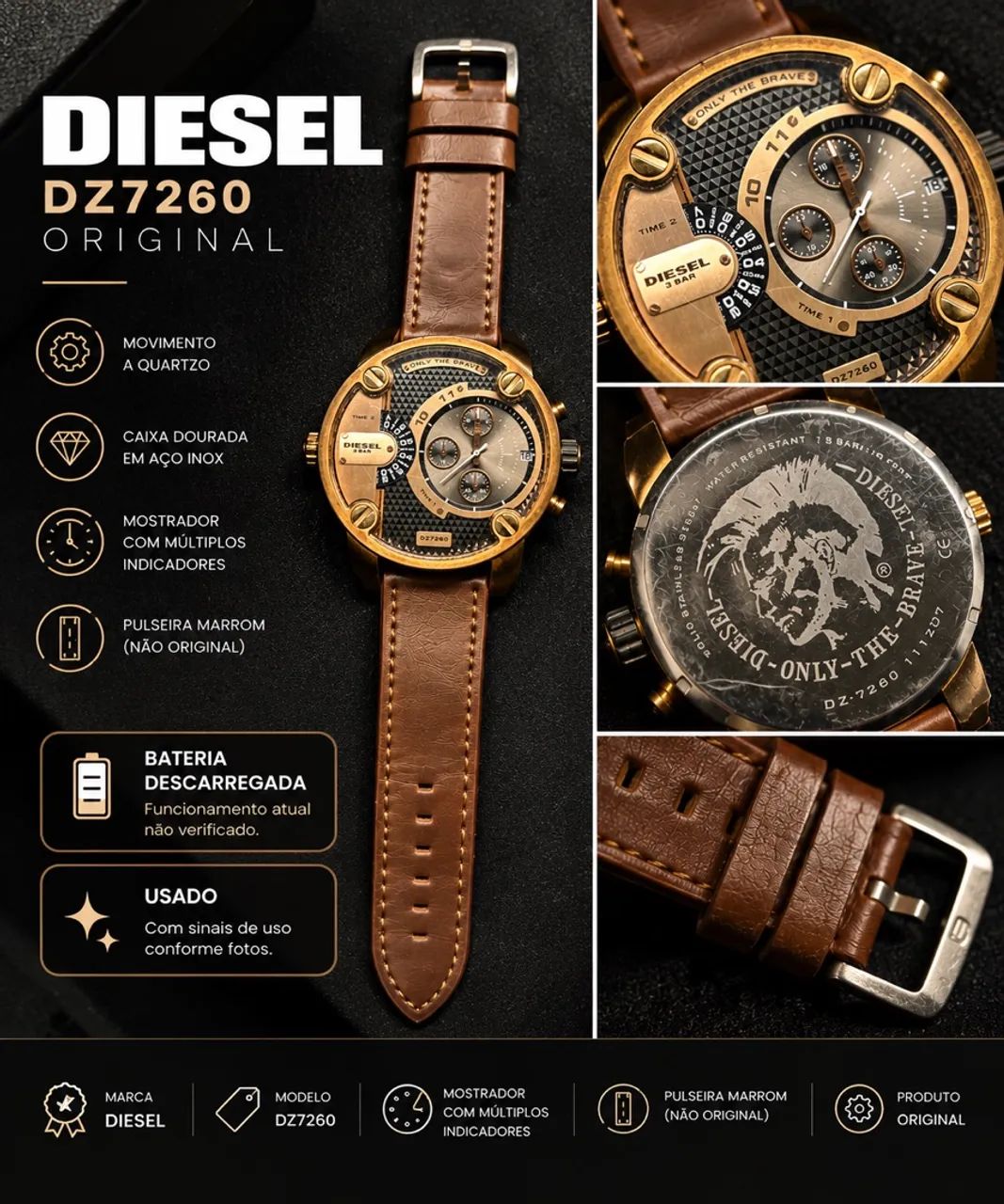Relógio diesel Original DZ7260