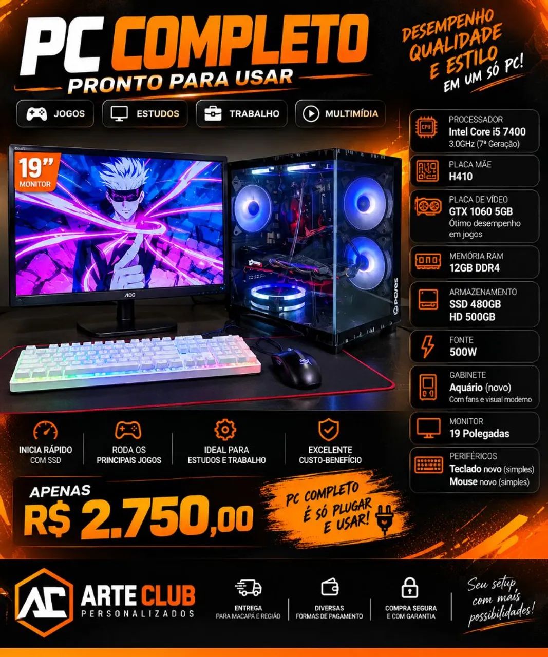Pc gamer completo 