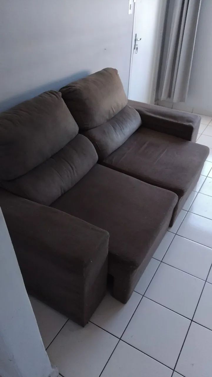 Sofá retrátil tecido suede  - Foto 2