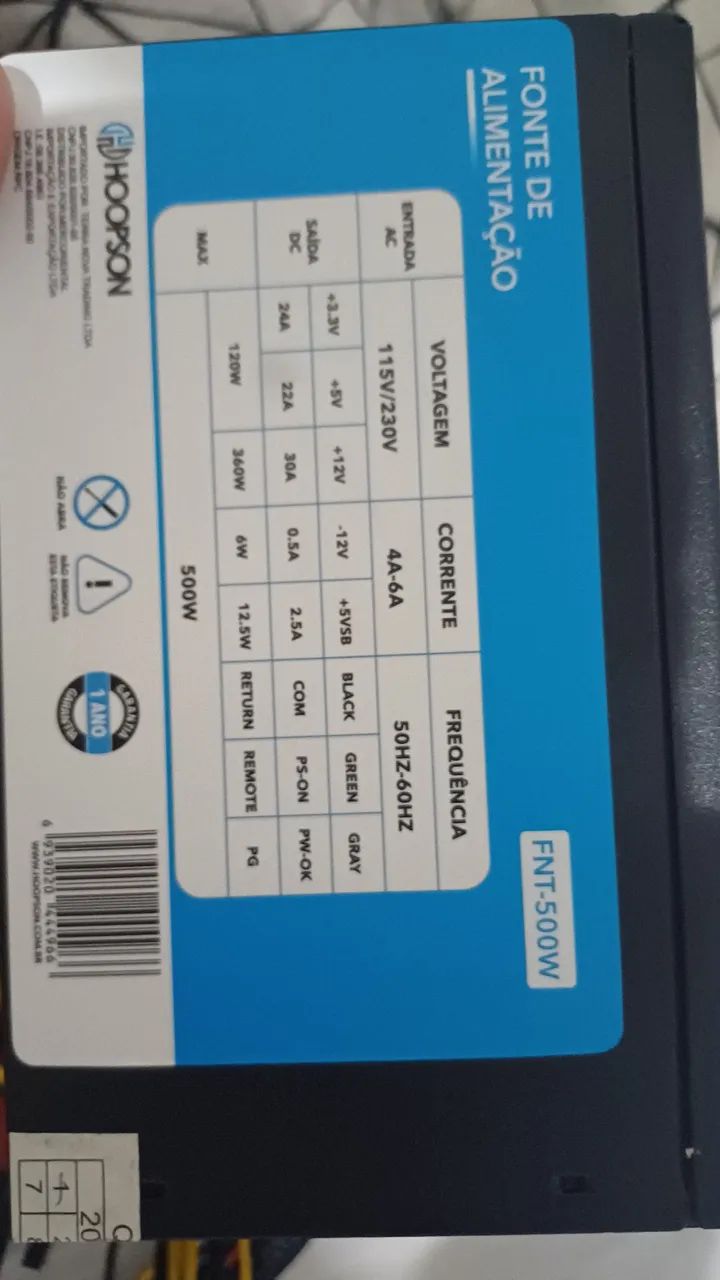 FONTE 500W GENERICA  - Foto 2