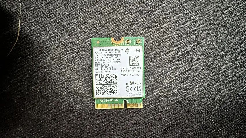 Placa Wi-Fi Intel Wireless-AC 9560NGW + Bluetooth 5.0 para Notebook