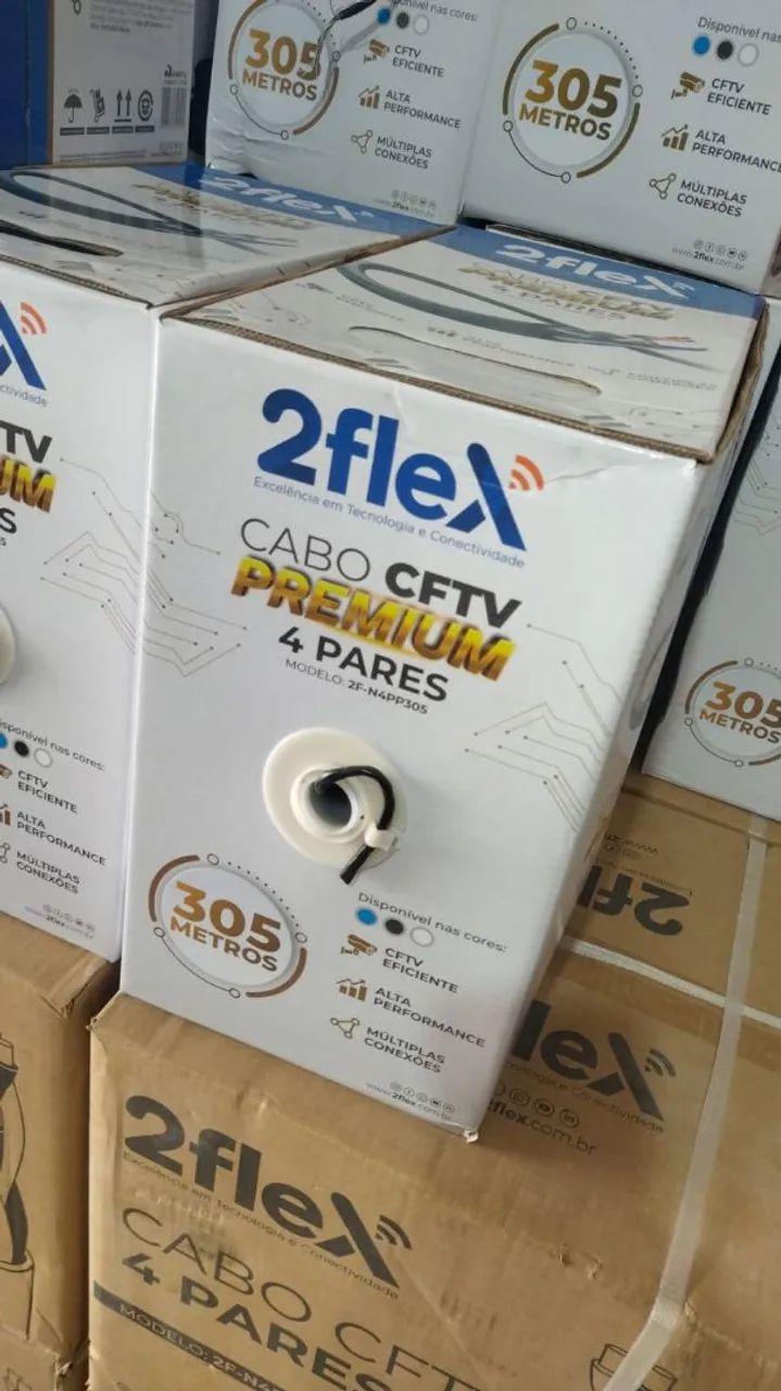 Cabo de Rede Cat5 Caixa 305 Metros Internet Alarme Câmera, Faço Entrega 