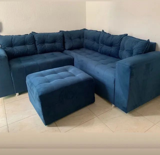 SOFÁ . Azul mega mega 6 almofadas 