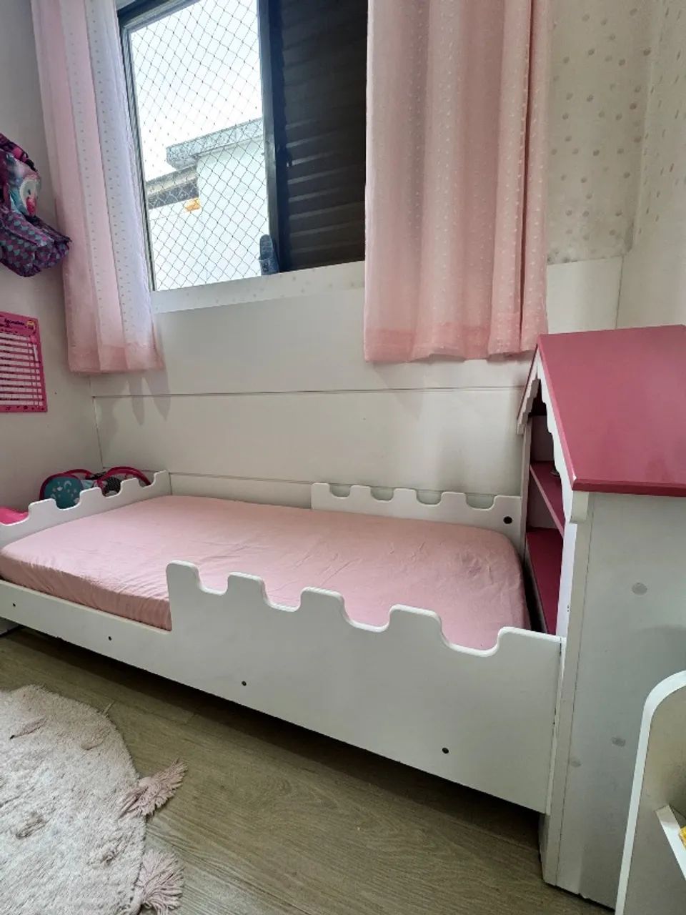 Cama Infantil Casinha Princesa Menina C/ Grade Proteção  - Foto 4