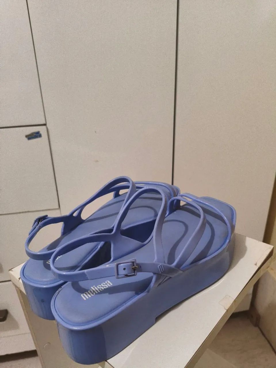 Melissa modelo Essential Classy Platform na cor azul esmalte - Foto 2