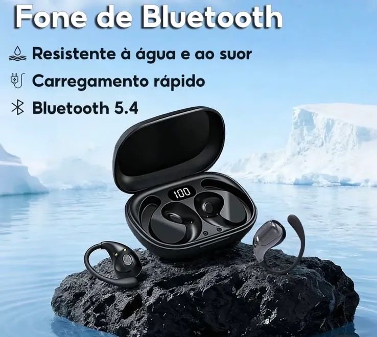 Fone Bluetooth sem fio com microfone  - Foto 4