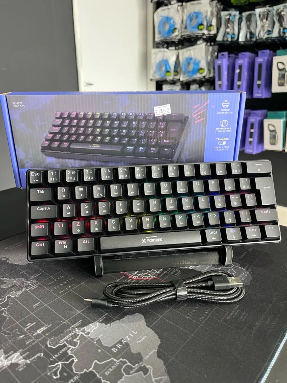 Teclado 60% Wireless Mecânico Fortrek  - Foto 5