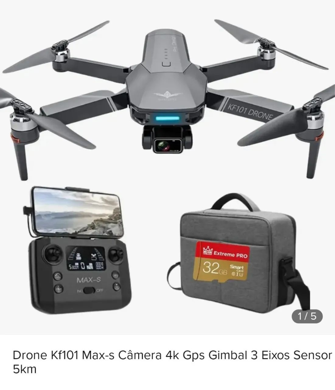 Drone profissional KF101 Max s 5km gps - Foto 2