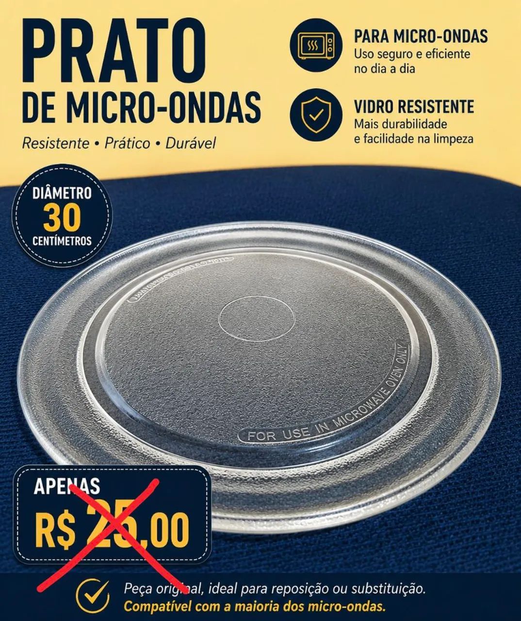 Prato microondas 