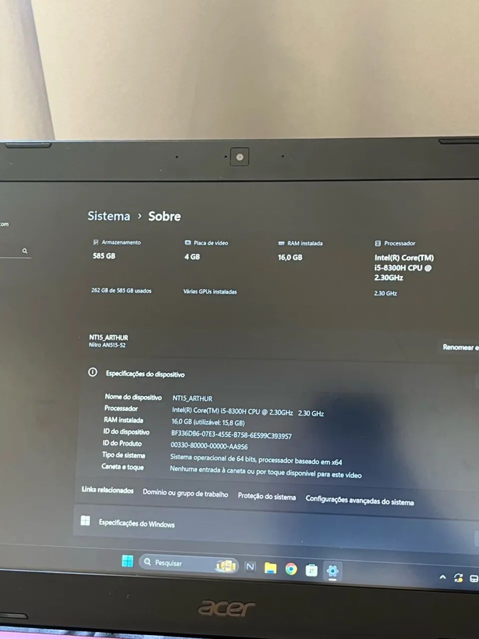 Notebook Acer Nitro 5  - Foto 4