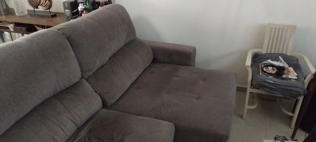 Sofá retrátil com chaise 2.17m de comprimento  - Foto 2