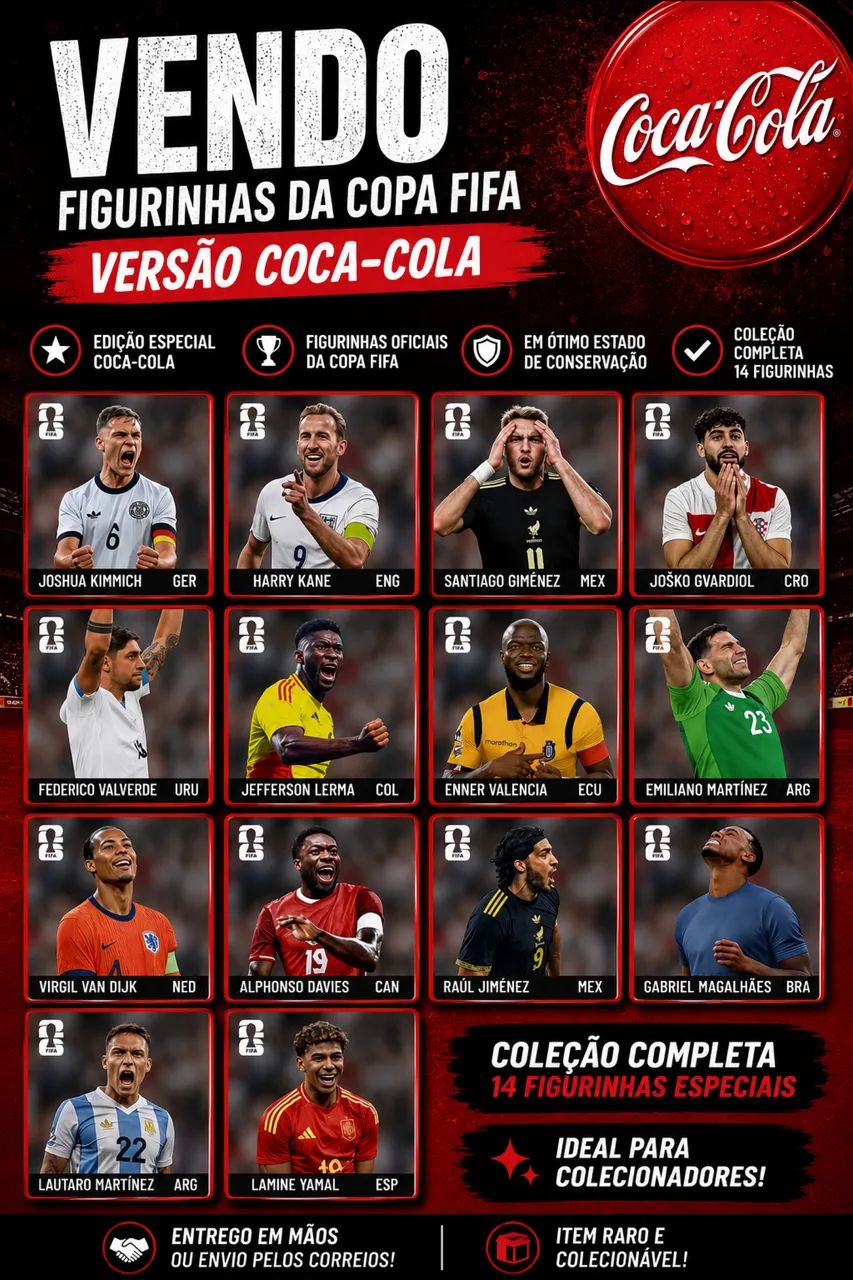 Figurinhas da Copa FIFA versão Coca-Cola 