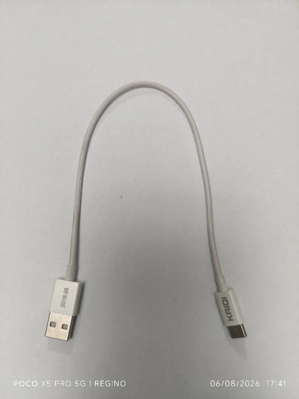 Cabo USB tipo C 30cm kaidi 2.4A